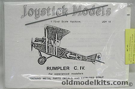 Joystick 1/72 Rumpler C.IV - (C-IV) - Bagged, Joy 11 plastic model kit